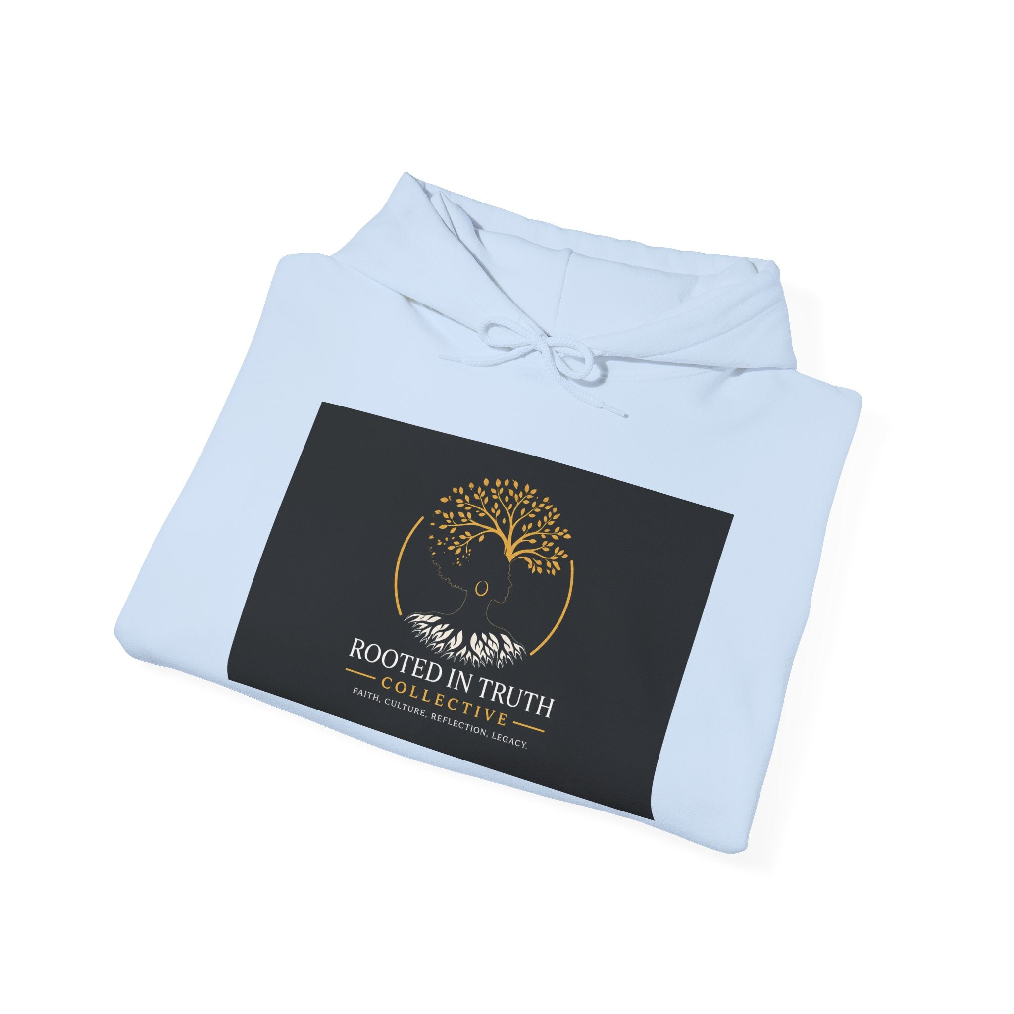 Rooted in Truth Hoodie — Gold Tree of Life Faith Sweatshirt
