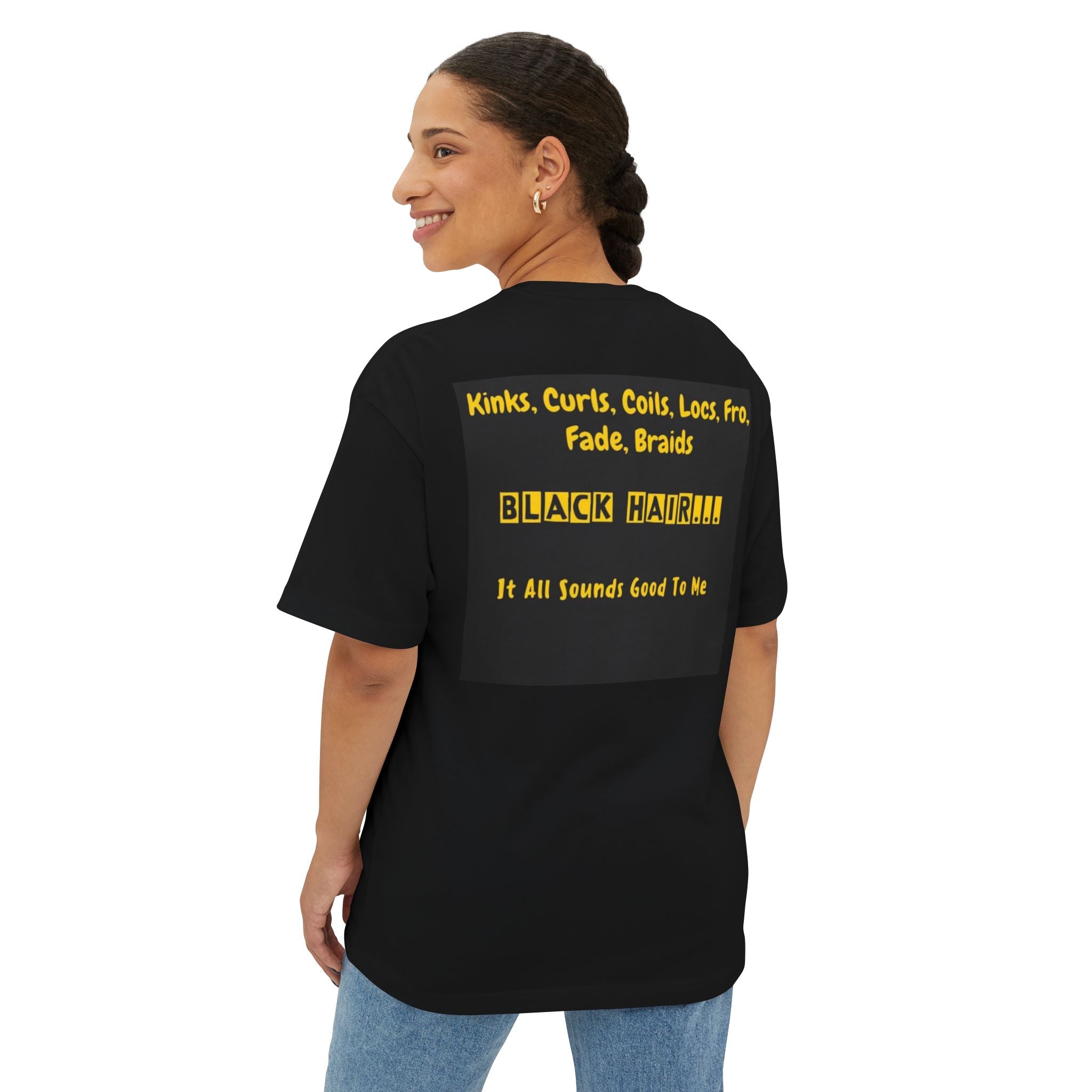 Good Hair Bad Hair Basketball Tee — "Black Hair" Pride Oversized T‑Shirt