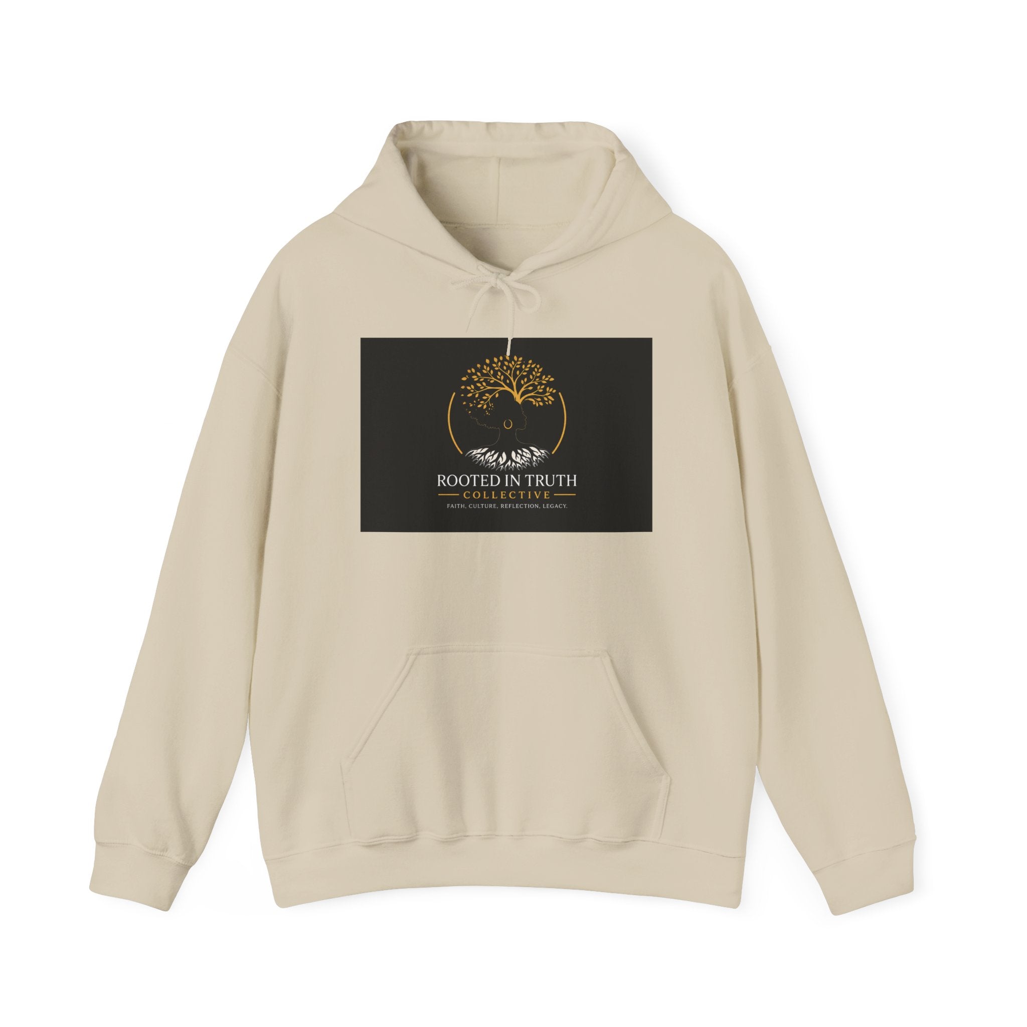 Rooted in Truth Hoodie — Gold Tree of Life Faith Sweatshirt