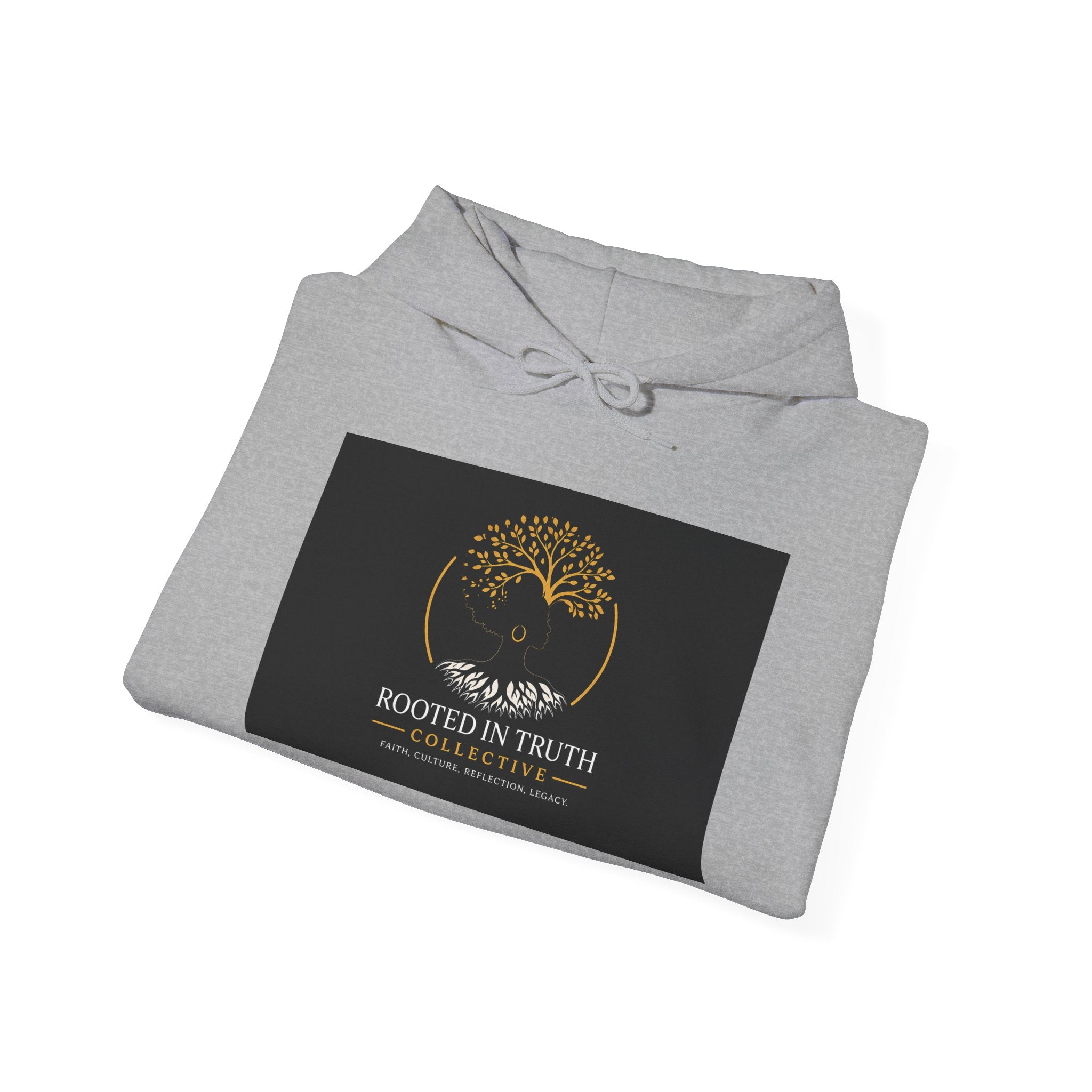 Rooted in Truth Hoodie — Gold Tree of Life Faith Sweatshirt