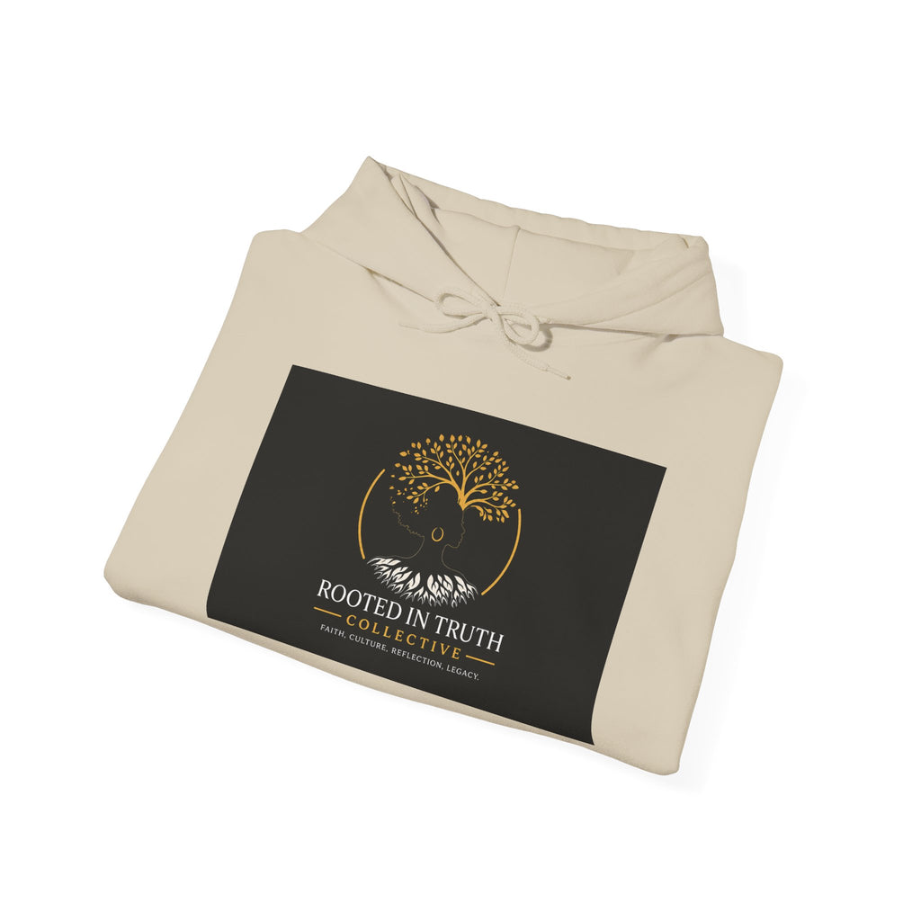 Rooted in Truth Hoodie — Gold Tree of Life Faith Sweatshirt