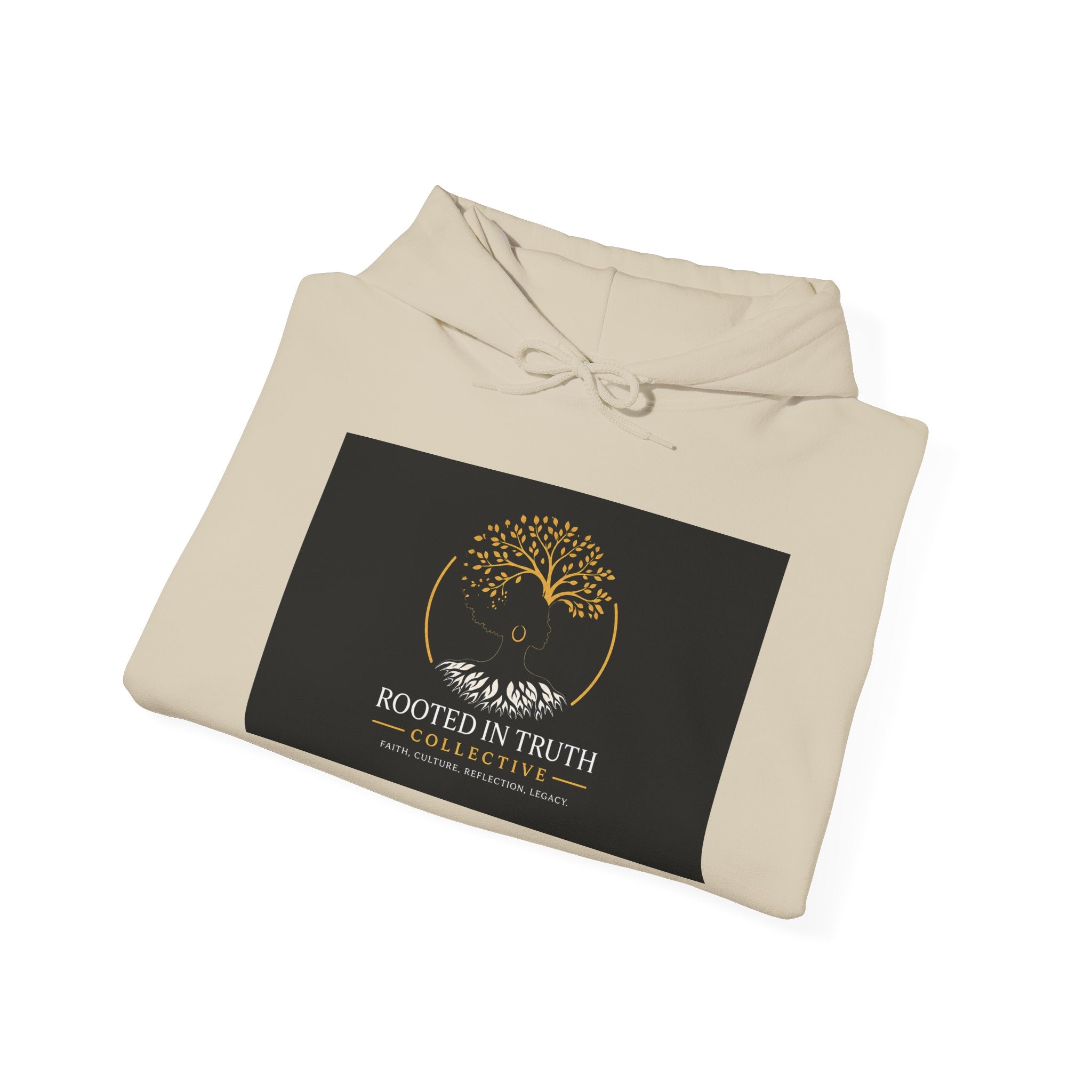 Rooted in Truth Hoodie — Gold Tree of Life Faith Sweatshirt