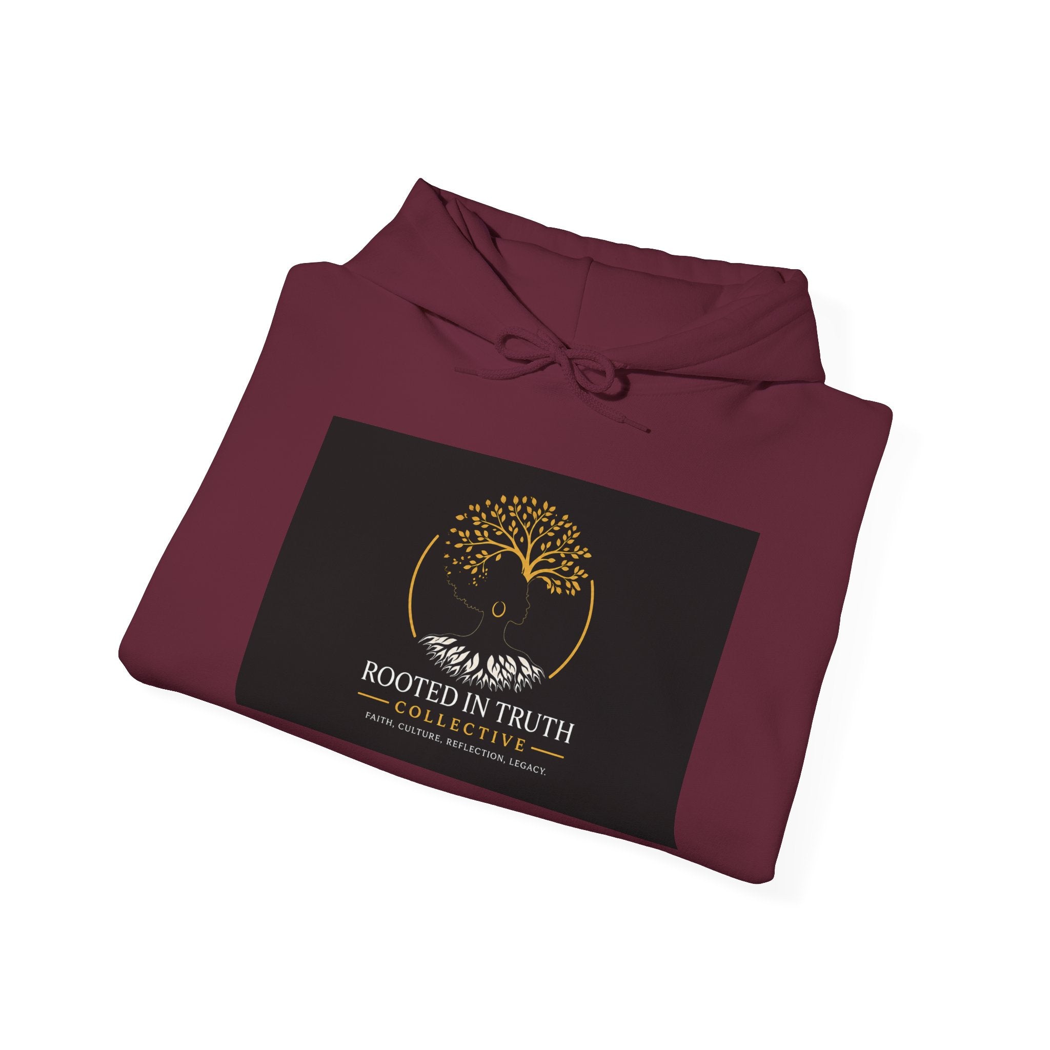 Rooted in Truth Hoodie — Gold Tree of Life Faith Sweatshirt